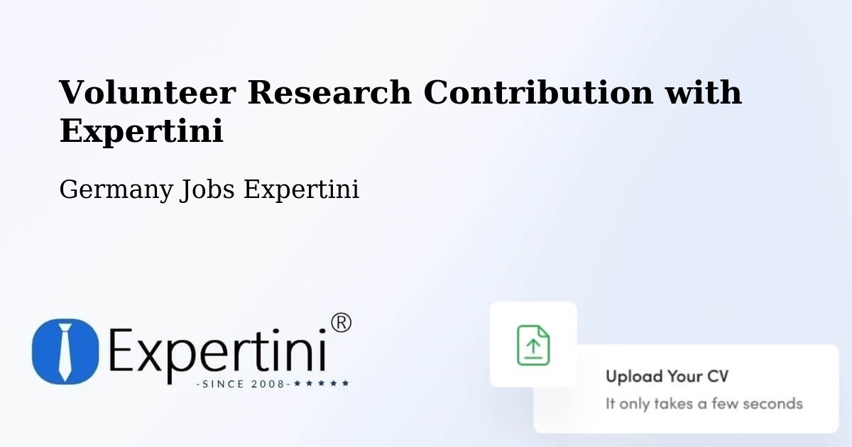Volunteer Research Contribution Program – Dalheim - Germany Jobs Expertini